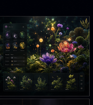 Shader Garden visual direction