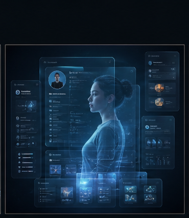 Hologram Resume visual direction