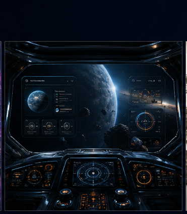 Sci-Fi Dashboard visual direction